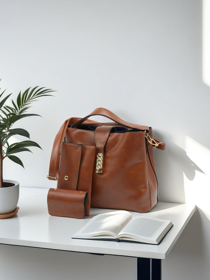 Luxe Leather Handbag Set