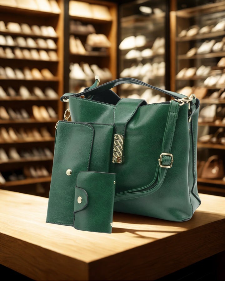 Luxe Leather Handbag Set