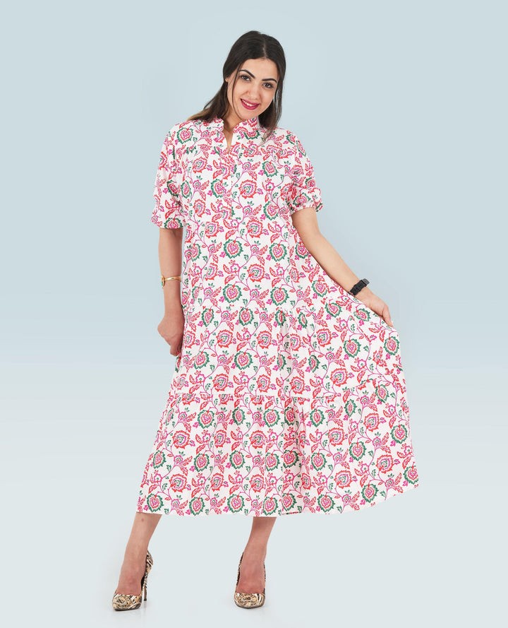 Women Floral Long Dress - Finelook