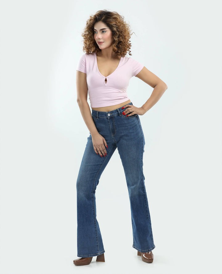 High Rise Wide leg Jean for Women Finelook
