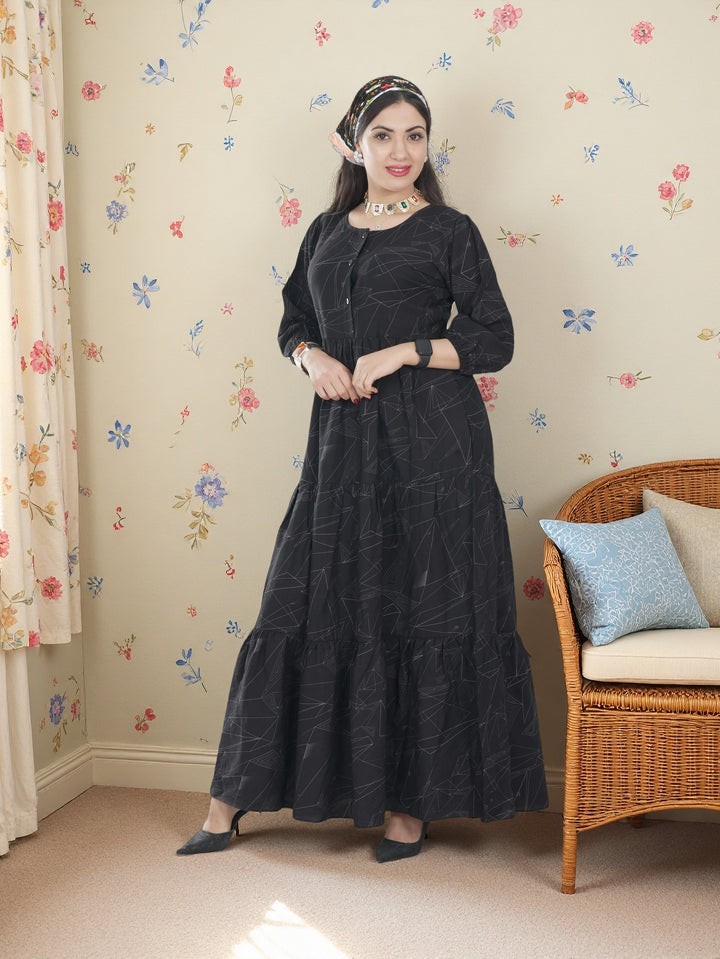 Women Black Long Maxi Dress