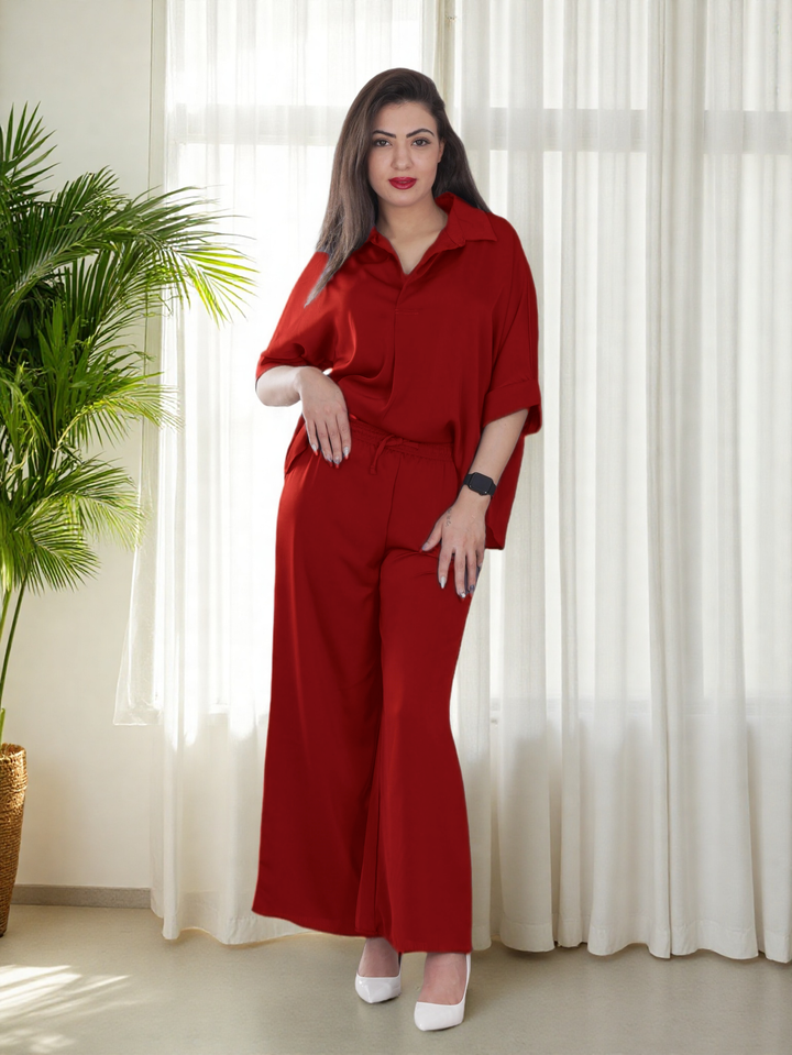 Shirt and Wide leg Trouser set for Women