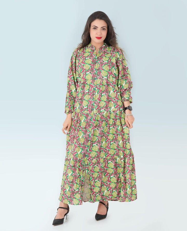 Vine Grapes Print Dress for Women - Finelook