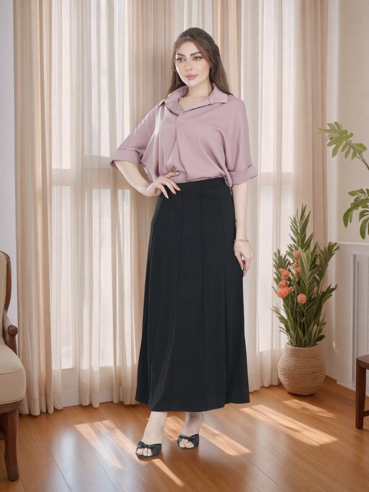 Women Black long Maxi Skirt